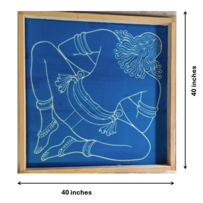Rangly  Jumbo Vastu Purusha Yantra Model 3 Rangoli Design Stencil Wooden 40x40 Inches Pack of 1 piece