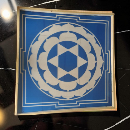 Rangly Sudarasana  Yantra Rangoli Design Stencil Wooden 25x25 Inches Pack of 1 piece