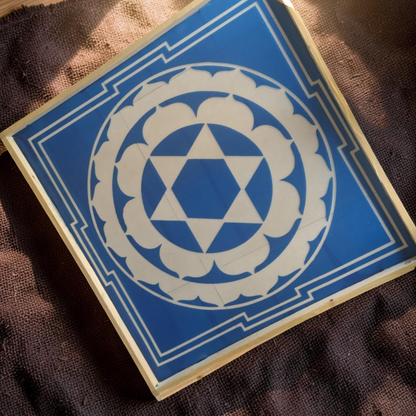 Rangly Sudarsana  Yantra Rangoli Design Stencil Wooden 20x20 Inches Pack of 1 piece