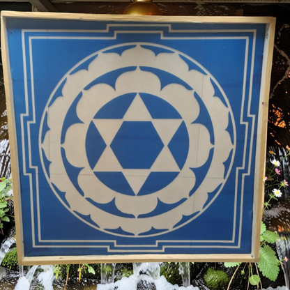 Rangly Sudarsana  Yantra Rangoli Design Stencil Wooden 20x20 Inches Pack of 1 piece