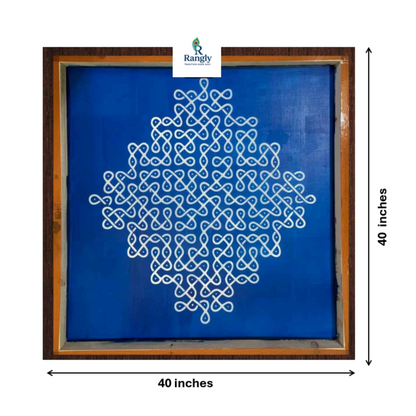 Rangly Jumbo Neli Big Kolam Design Stencil Wooden 40x40 Inches Pack of 1 piece