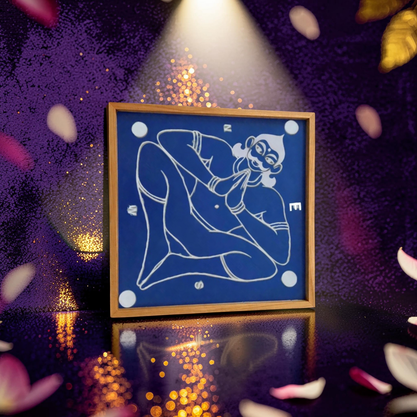 Rangly Vasthu Purusha Yantra Rangoli Design Stencil Wooden 16x16 Inches Pack of 1 piece