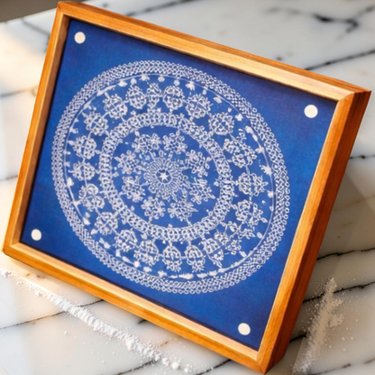 Rangly Jumbo  Rangoli Design Stencil Wooden 24x24 Inches Pack of 1 piece