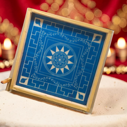 Rangly Jumbo Chakramandala Yantra Rangoli Design Stencil Wooden 30x30 Inches Pack of 1 piece
