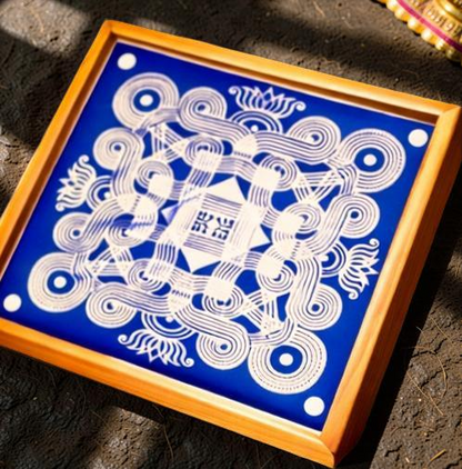 Rangly Jumbo Rangoli Design 2 Stencil Wooden 24x24 Inches Pack of 1 piece
