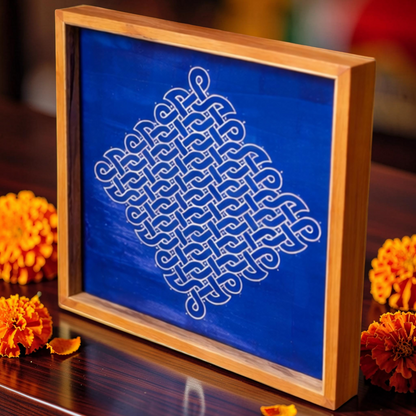 Rangly Jumbo Chikku Kolam  Model 1  Rangoli Design Stencil Wooden 24x24 Inches Pack of 1 piece