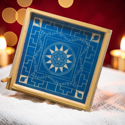 Rangly Jumbo Chakramandala Yantra Rangoli Design Stencil Wooden 40x40 Inches Pack of 1 piece