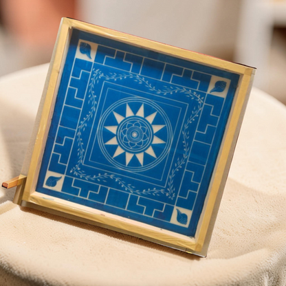Rangly Jumbo Chakramanadala Yantra Rangoli Design Stencil Wooden 25x25 Inches Pack of 1 piece