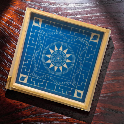 Rangly Jumbo  Chakramandala Yantra Rangoli Design Stencil Wooden 16x16 Inches Pack of 1