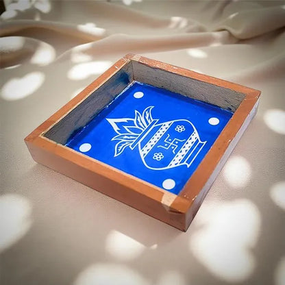 Rangly Temple Kalasam Rangoli Stencil Wooden 5*5 Inches Pack of 1 piece