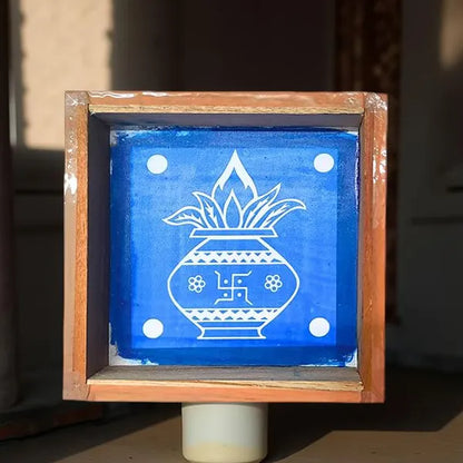 Rangly Temple Kalasam Rangoli Stencil Wooden 5*5 Inches Pack of 1 piece