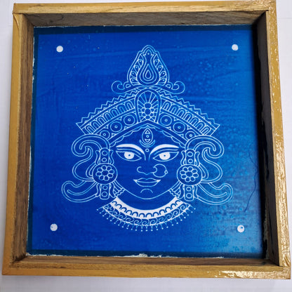 "Durga Amman"  Rangoli wooden Stencil -Elevate Your Spiritual Space