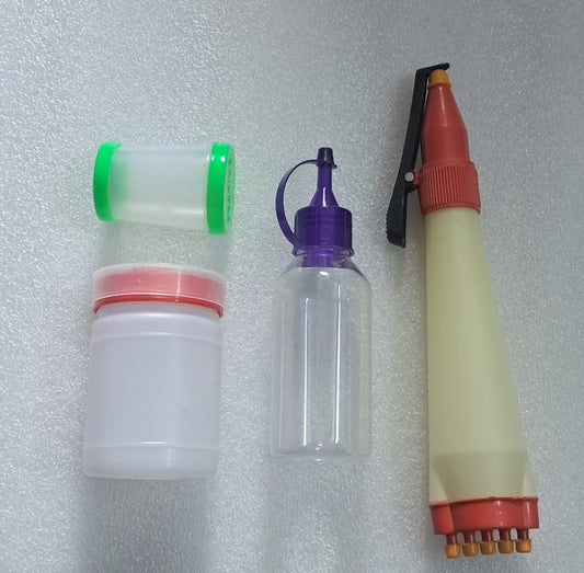 Rangly Rangoli Making Kit Combo – Colour Filler Dot Bottle Pen Filler and Rangoli Set Pack of 4 Piece