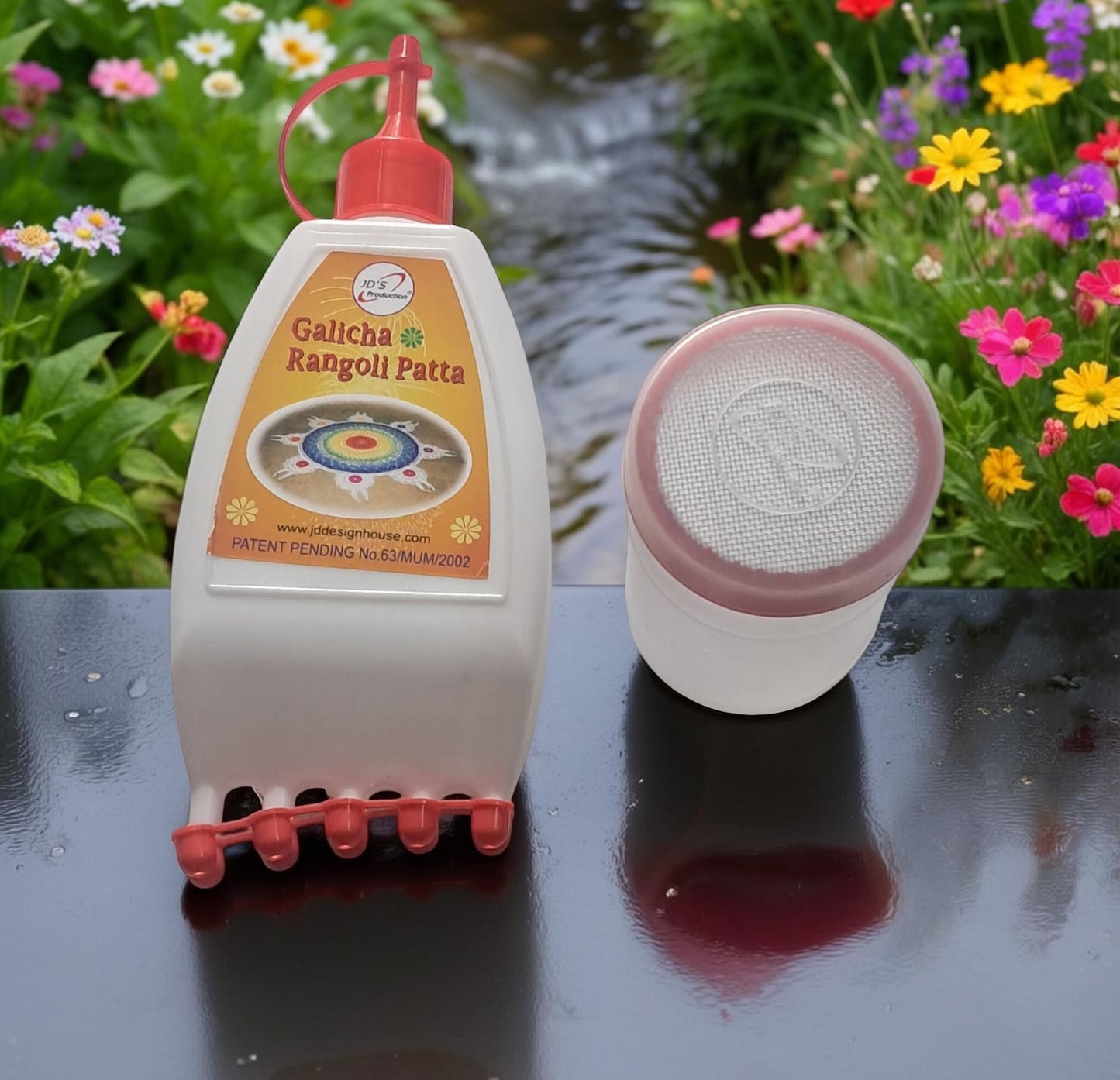 Rangly Rangoli Making Kit Combo – Rangeela Patta Galicha and   Colour Filler Pack of 2P iece