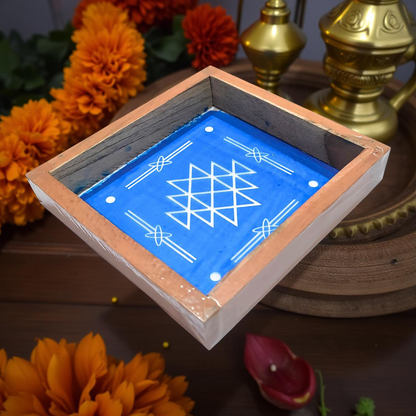 Rangly Kubera Kolam Rangoli Stencil Wooden 5X5 inches  Pack of 1 piece