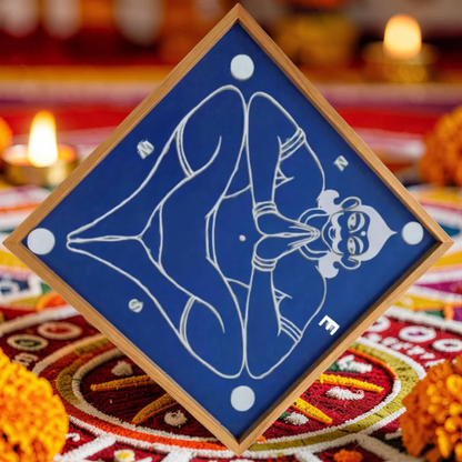 Rangly Vastu Purusha Model 1 Yantra Rangoli Design Stencil Wooden 10x10 inches Pack of 1 piece