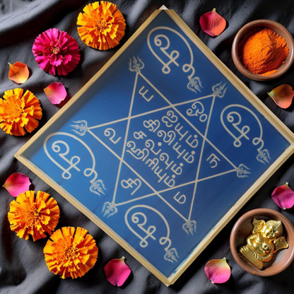 Rangly Om hleem Kreem Yantra Rangoli Design Stencil Wooden 30x30 Inches Pack of 1 piece