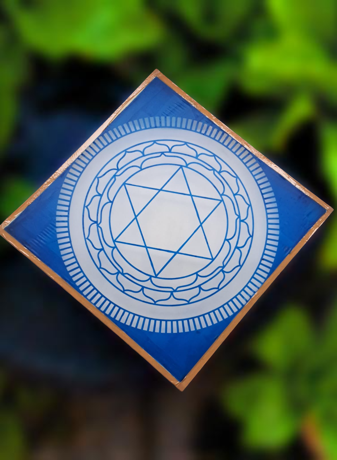 Rangly Jumbo Sudarshana Mandala 1 Yantra  Rangoli Stencil Wooden 30x30 Inches Pack of 1 piece