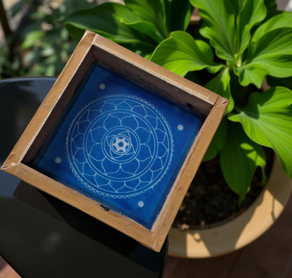 Rangly Sri Yantra Model 1  Rangoli Stencil Wooden 5x5 Inches Pack of 1 piece