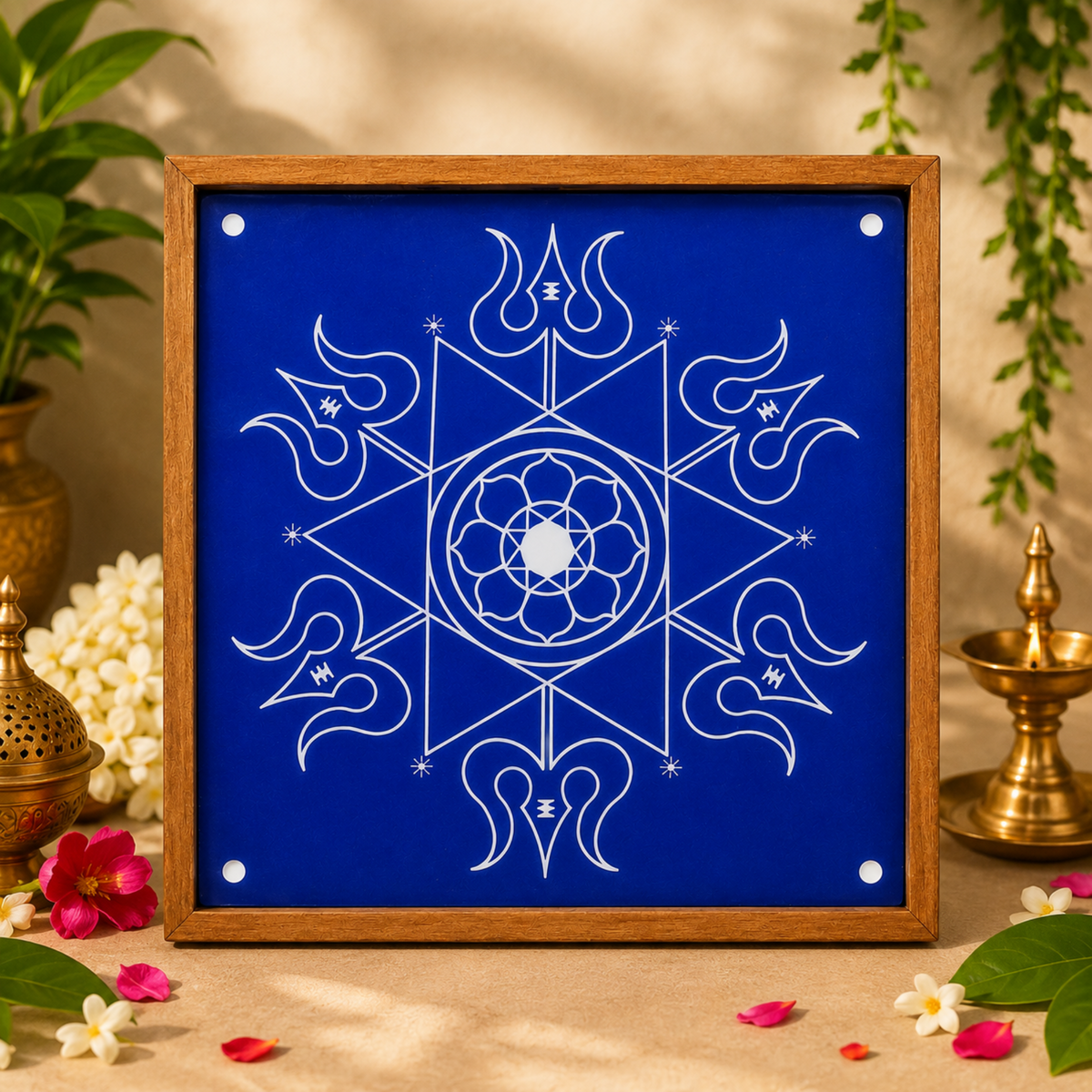 Aghora Yantra  Rangoli wooden Stencil -Elevate Your Spiritual Space