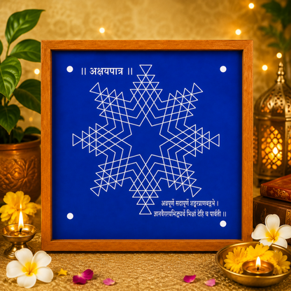 Rangly Annapoorani Kolam Rangoli Stencil Wooden 10×10 Inches