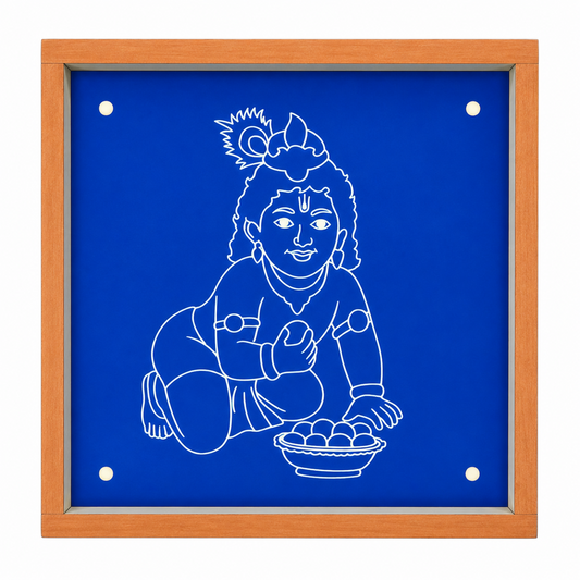 Rangly Bal Krishna Rangoli Stencil 10×10 Inches Pack of 1 Piece