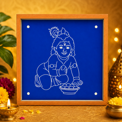 Rangly Bal Krishna Rangoli Stencil 10×10 Inches Pack of 1 Piece