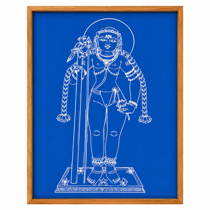 Rangly "Bala Thantayuthapani - God Face" Rangoli Design Stencil Wooden 8x13 Inches Pack of 1 piece