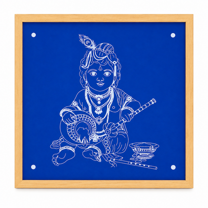 Rangly Balakrishna  Rangoli Design Stencil Wooden 10x10 Inches Pack of 1 piece