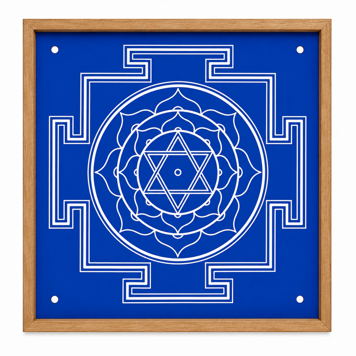 Rangly Jumbo Bhubaneshwari Yantra Rangoli Design Stencil Wooden 40x40 Inches Pack of 1 piece