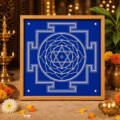 Rangly Jumbo Bhubaneshwari Yantra Rangoli Design Stencil Wooden 40x40 Inches Pack of 1 piece