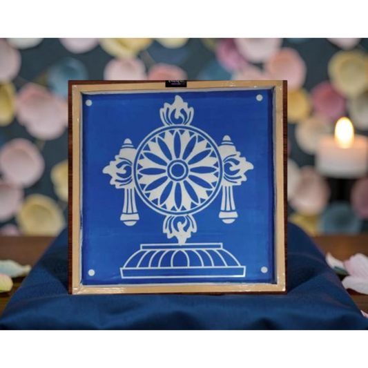 Rangly Jumbo Chakra Kolam  Stencil Wooden 16x16 Inches Pack of 1 piece