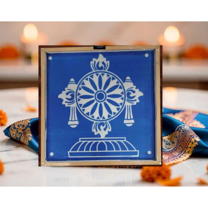 Rangly Chakra Kolam Stencil Wooden 24x24 Inches Pack of 1 piece