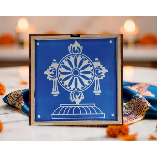 Rangly Chakra Kolam Stencil Design Stencil Wooden 25x25  Inches Pack of 1 piece
