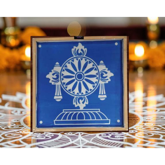 Rangly Chakra Kolam Stencil Wooden 20x20 Inches Pack of 1 piece