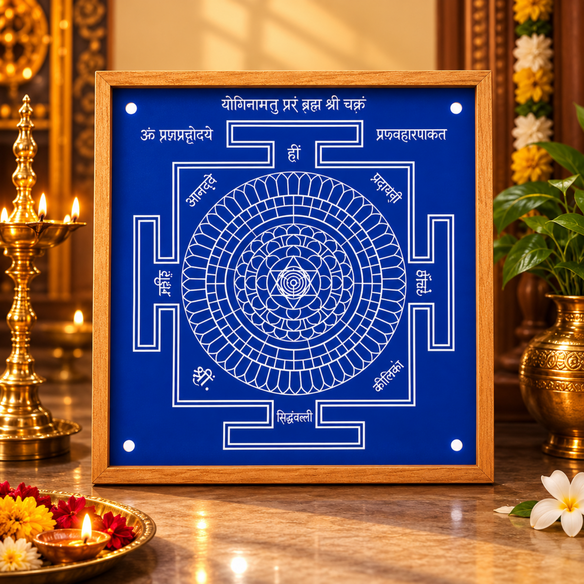 Rangly Chakrabj Mandala Yantra Rangoli Design Stencil Wooden Pack of 1 piece