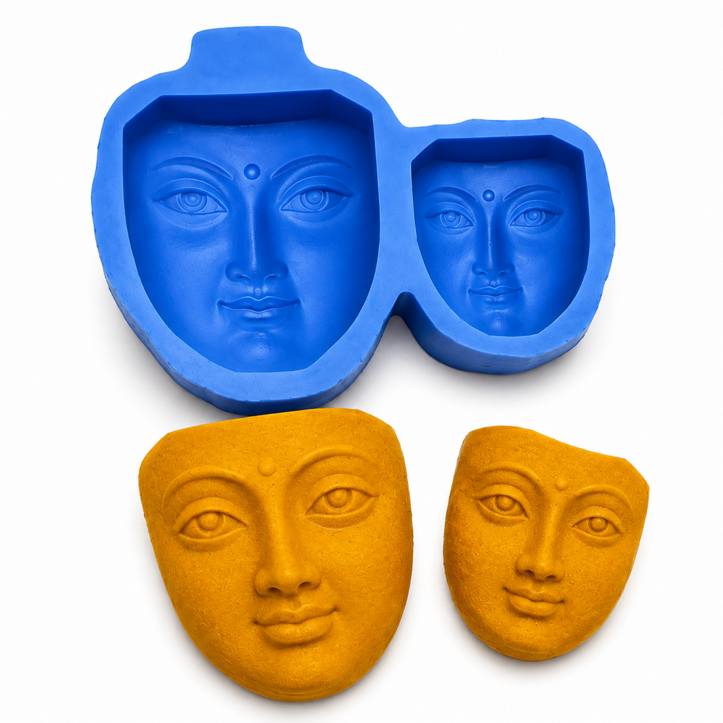 Hindu Goddess Durga Idol face Durga Puja Deepavali and Navaratri Festivals Worshipped fondant god Silicone Mold
