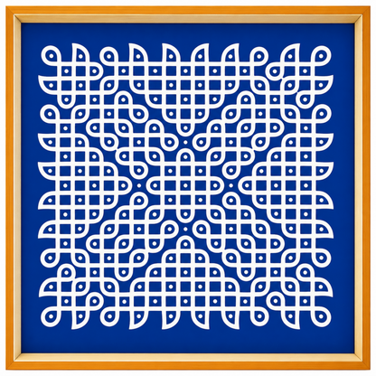 Rangly  Mangala Kambi Big Kolam  Stencil  Pack of 1 piece - WJ2413