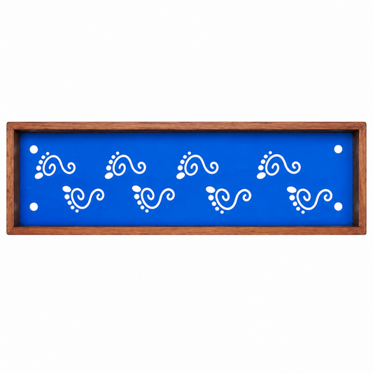 Rangly Krishna  Padam   Border Rangoli  Wooden17x5 Inches  Pack of 1 Piece