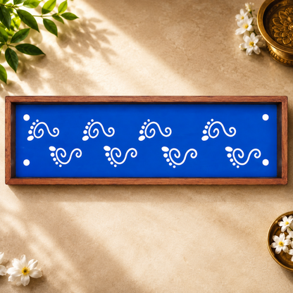 Rangly Krishna  Padam   Border Rangoli  Wooden17x5 Inches  Pack of 1 Piece