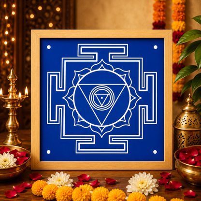 "Shri Chinnamasta" Aspect  Yantra Dasa mahavidya Rangoli wooden Stencil -Elevate Your Spiritual Space