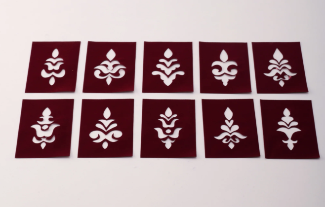 Varalakshmi Pooja Kalasam Coconut Stencils, Decorative Design, Pack of 10 _Rangly