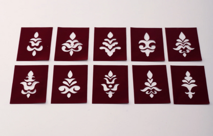 Varalakshmi Pooja Kalasam Coconut Stencils, Decorative Design, Pack of 10 _Rangly