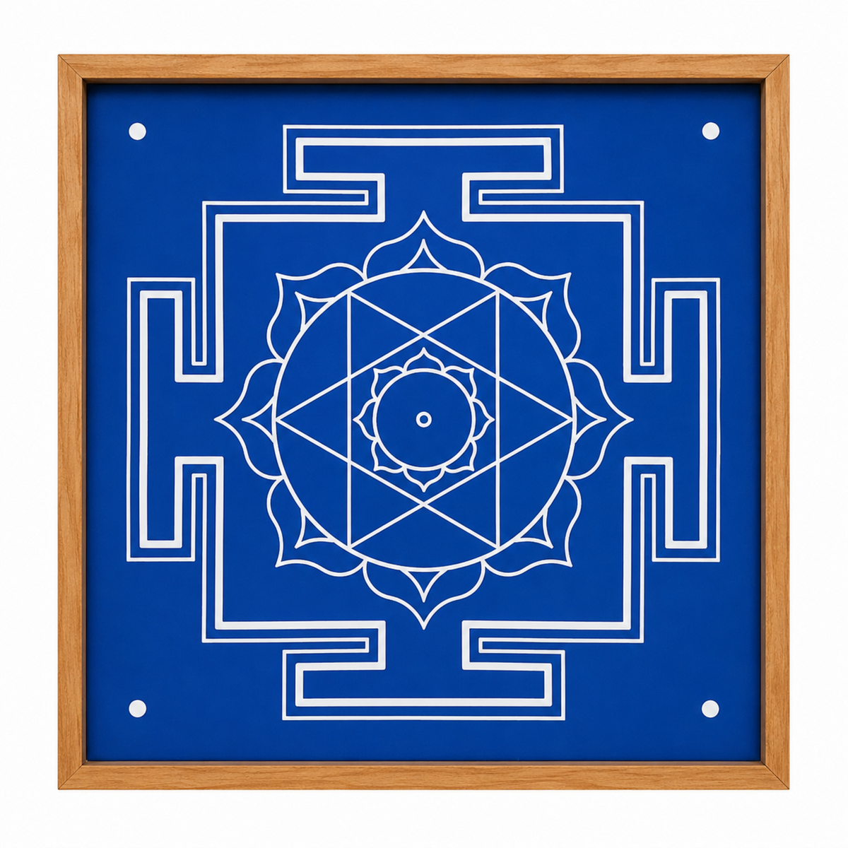 " Shri Devi Kamala" Aspect Yantra Dasa mahavidya Rangoli wooden Stencil -Elevate Your Spiritual Space