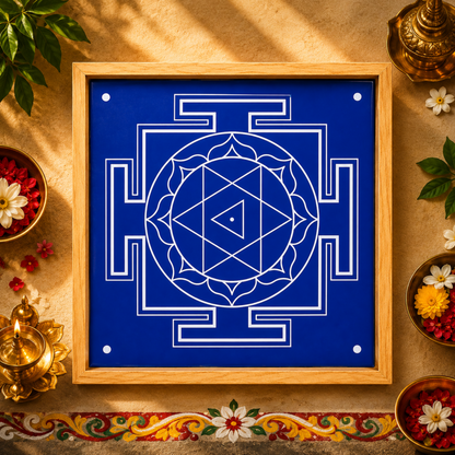 " Shri Dhumavati " Aspect Yantra Dasa mahavidya Rangoli wooden Stencil -Elevate Your Spiritual Space