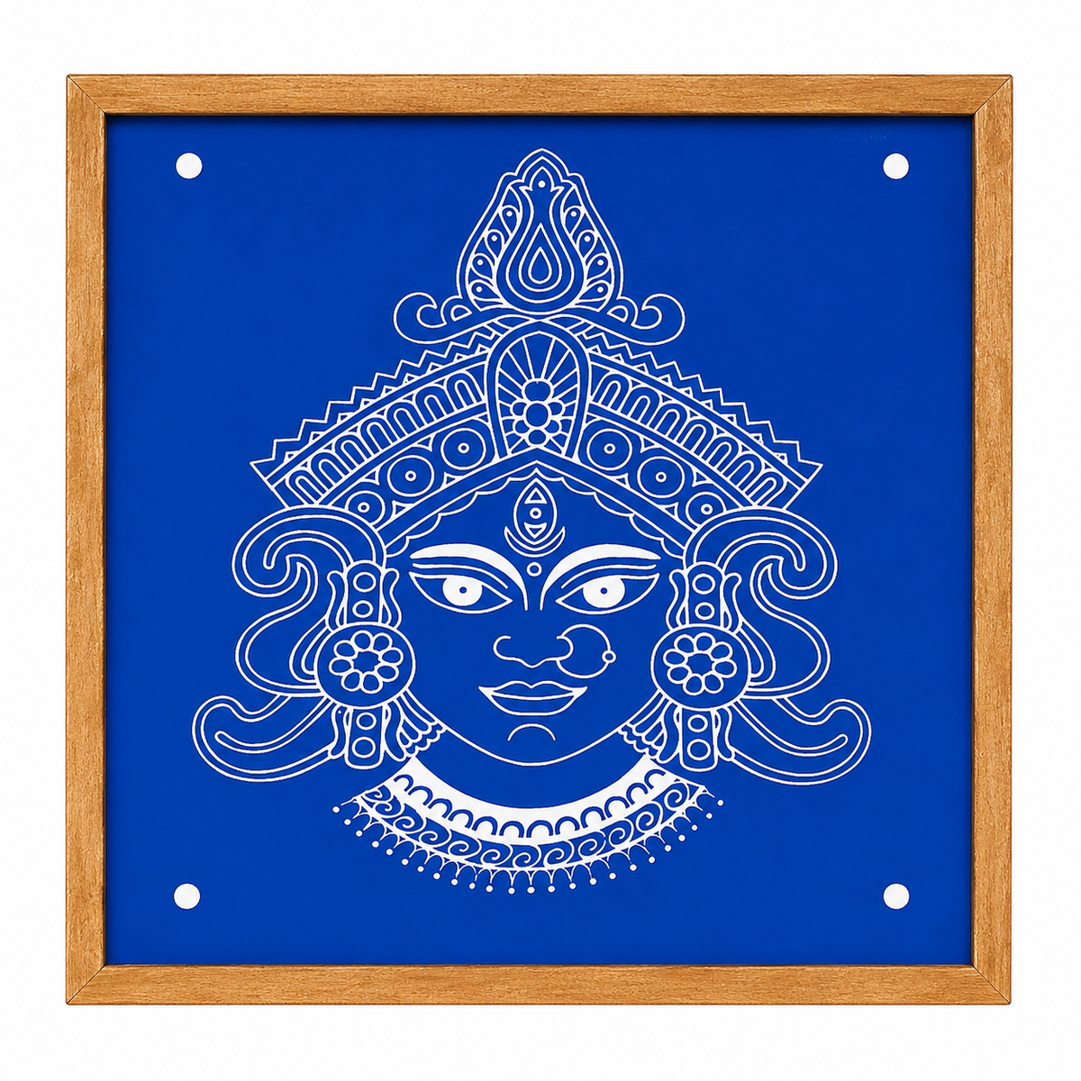 "Durga Amman"  Rangoli wooden Stencil -Elevate Your Spiritual Space