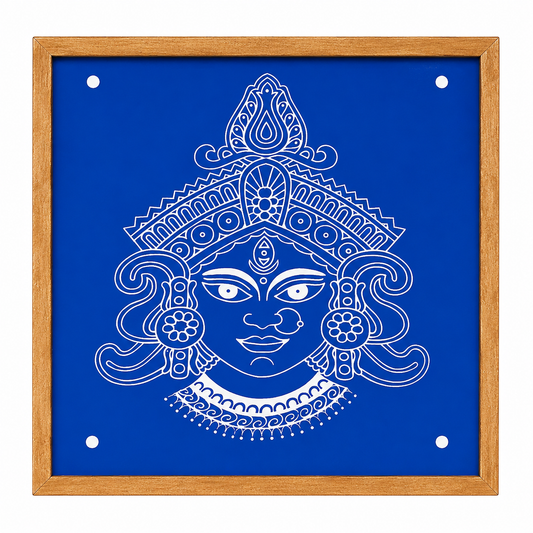 "துர்கா நமஸ்கார்" யந்திர ரங்கோலி மர ஸ்டென்சில் - உங்கள் ஆன்மீக இடத்தின் பொலிவை உயர்த்துங்கள்
