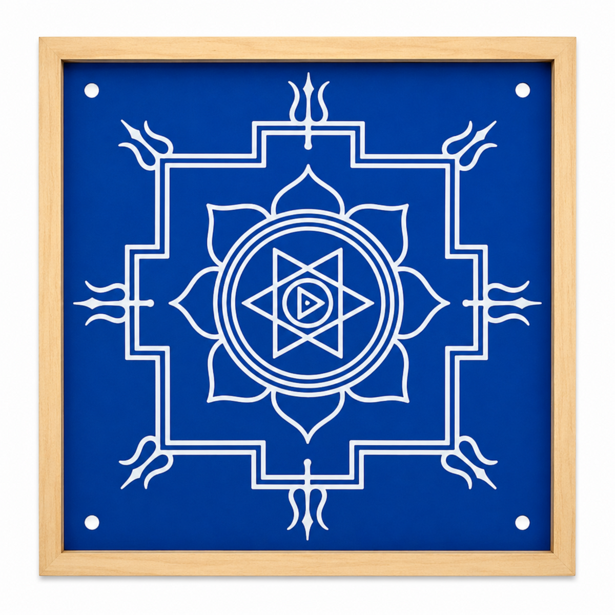 "Durga Namaskar" Yantra  Rangoli wooden Stencil -Elevate Your Spiritual Space