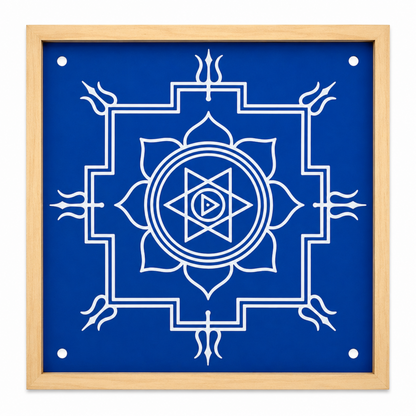 "Durga Namaskar" Yantra  Rangoli wooden Stencil -Elevate Your Spiritual Space