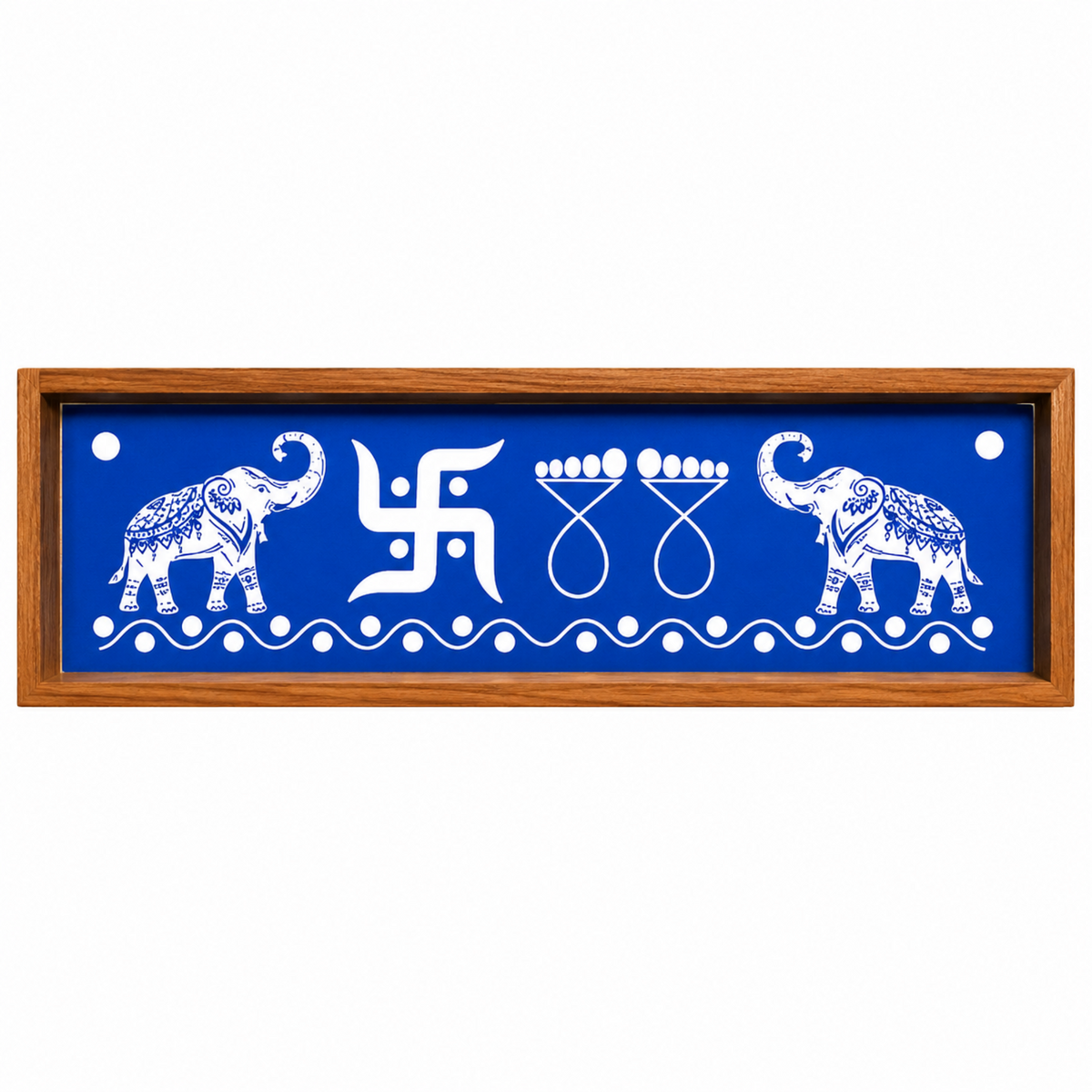 Rangly Elephant Border   Rangoli  Wooden 17x5 Inches  Pack of 1 Piece